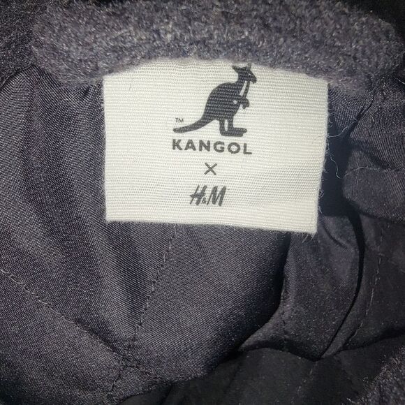 H&M x Kangol oversized gray twill jacket size small - Picture 7 of 8
